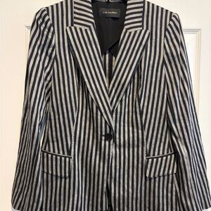 Kobi Halperin black/grey Striped Blazer